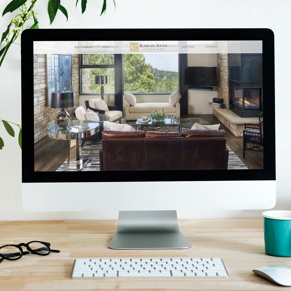 Karlie Ann Interiors, website development by Tree Ring Digital
